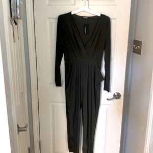 Army green long sleeve pants romper - fashion nova